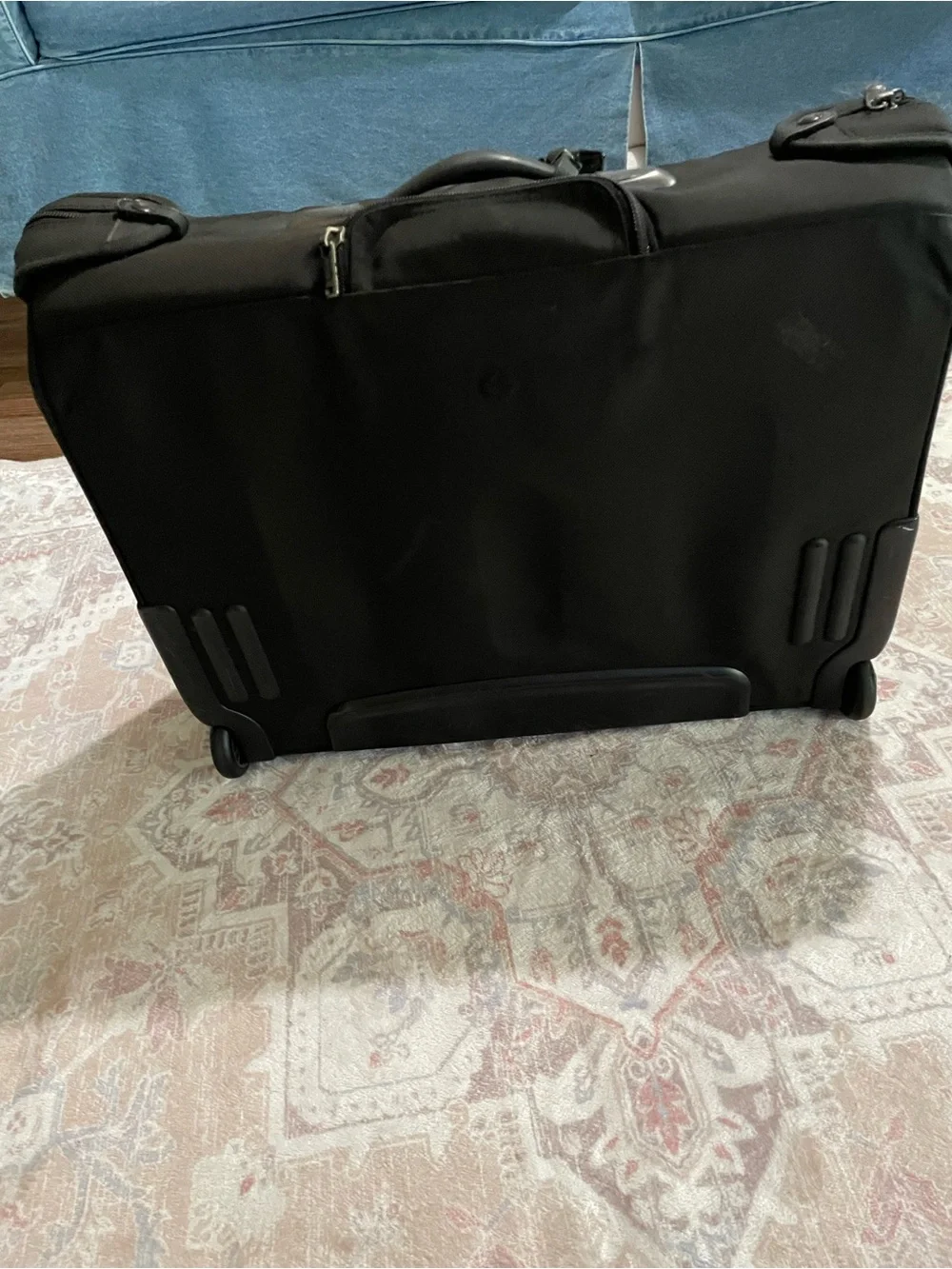 Tumi Black Rolling Garment Bag with Front Zip Pockets